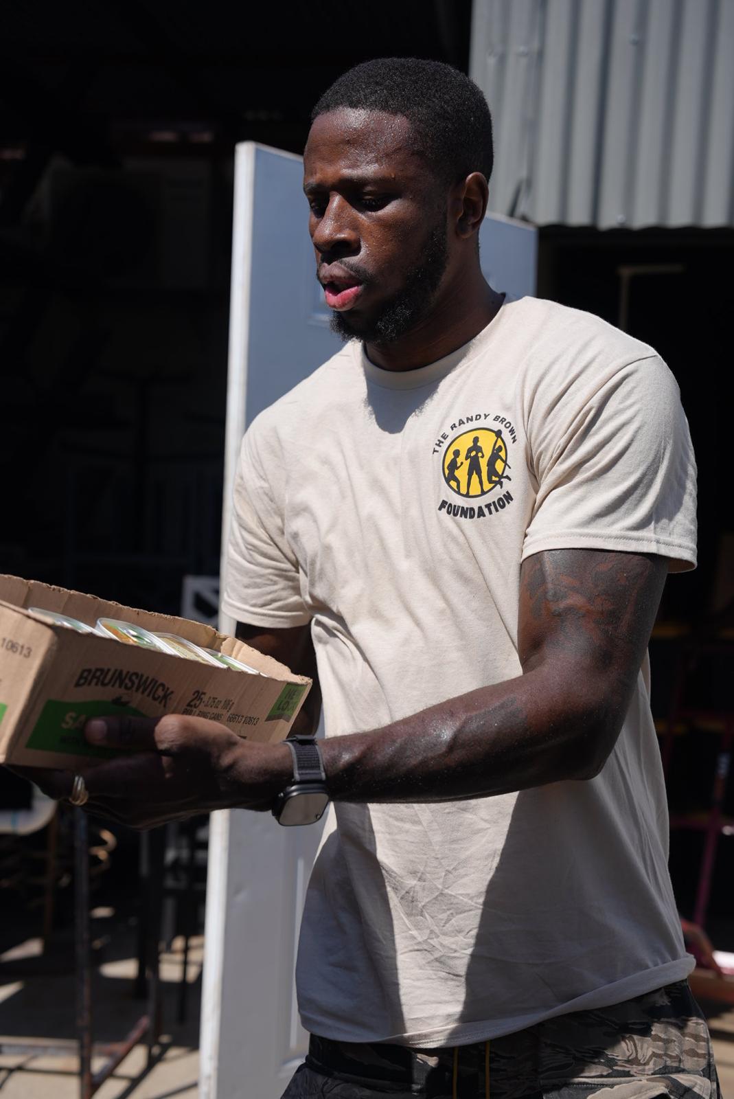 Randy Brown on the ground in Jamaica