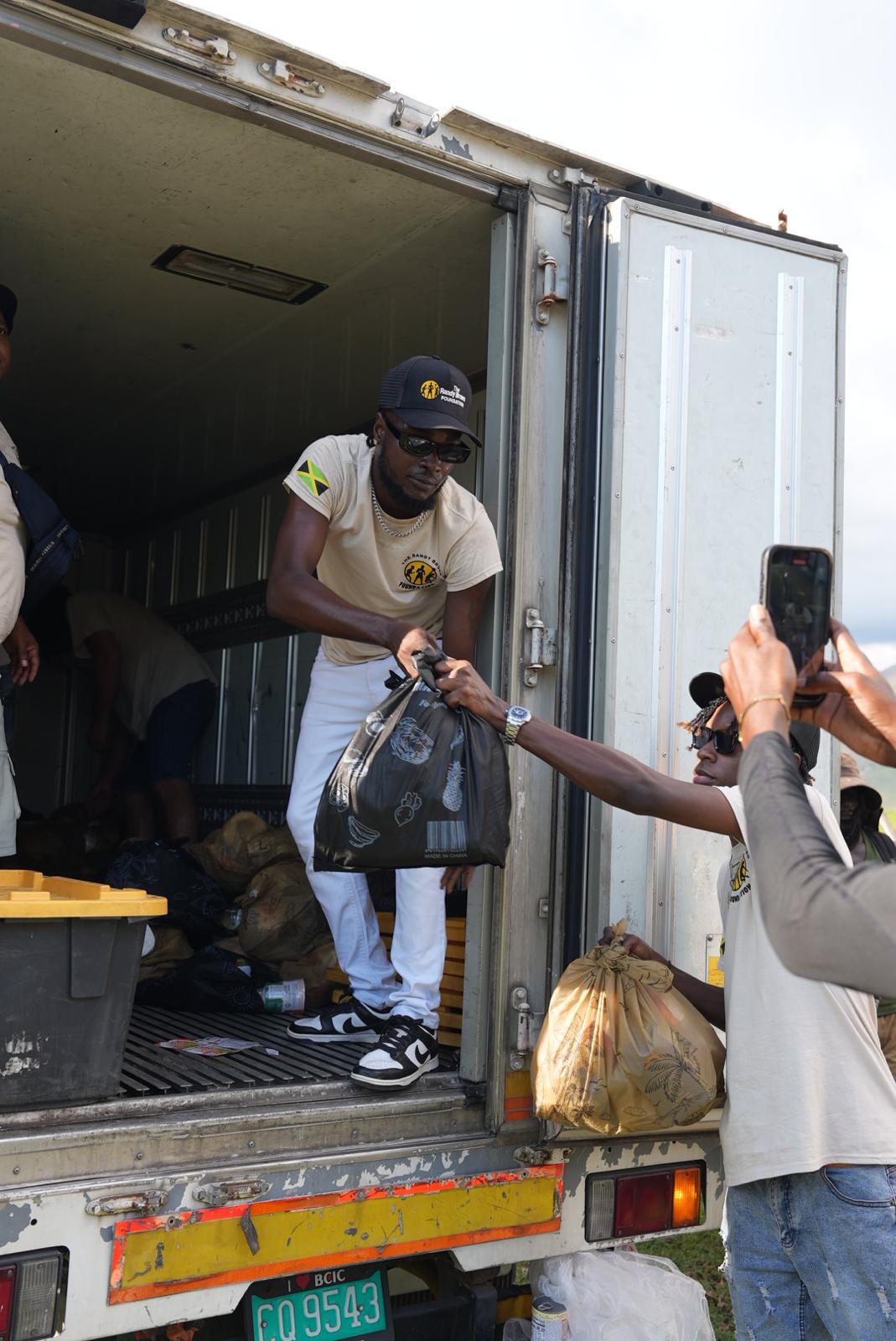 Relief supply truck giveaway